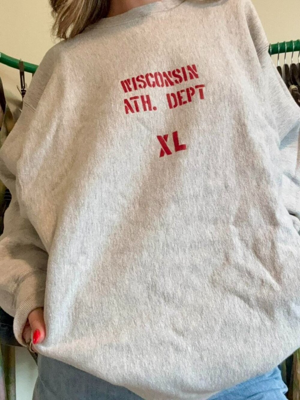 Vintage Grey Wisconsin Athletic Dept Sweatshirt crewneck sweatshirt